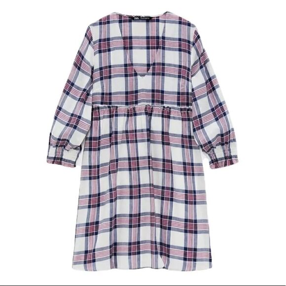 ZARA PLAID MINI DRESS - Picture 6 of 6